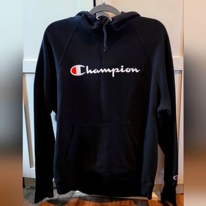 XL Black Champion Hooded Sweatshirt